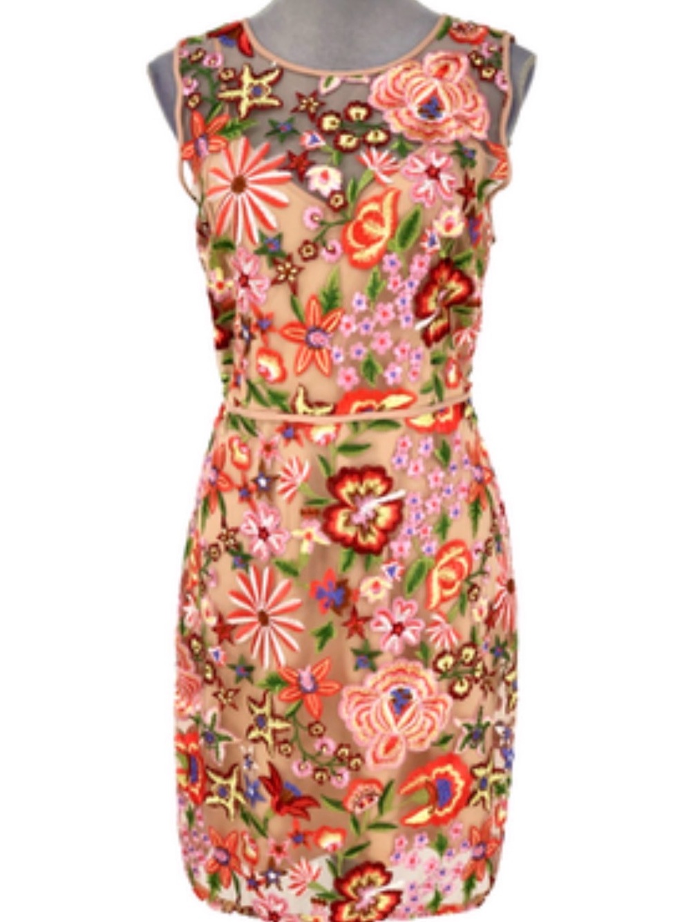 Sam Edelman Multicolor Floral Embroidered Midi Dress
